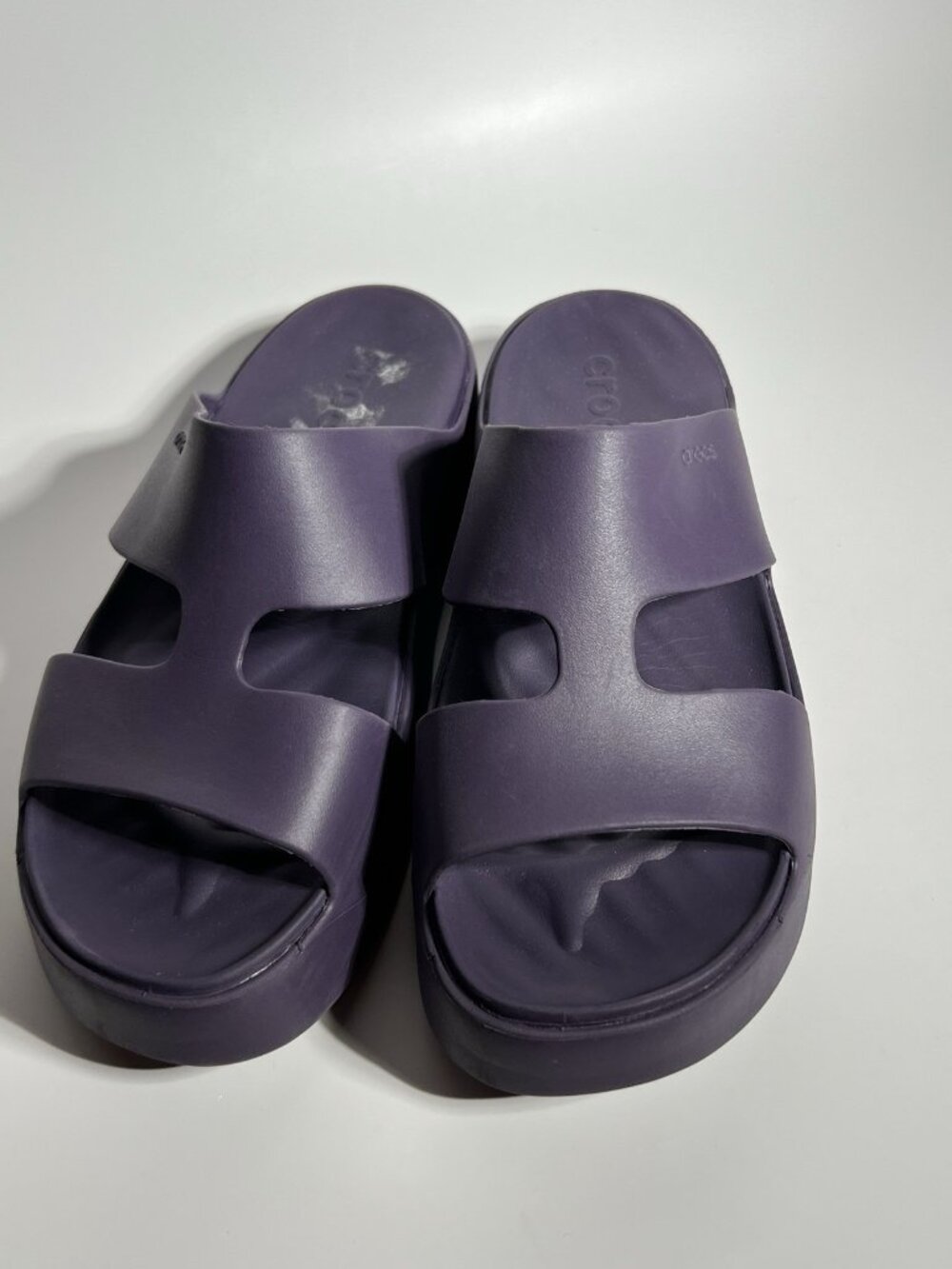 Crocs Women’s Purple Platform Slide Sandals Size 8